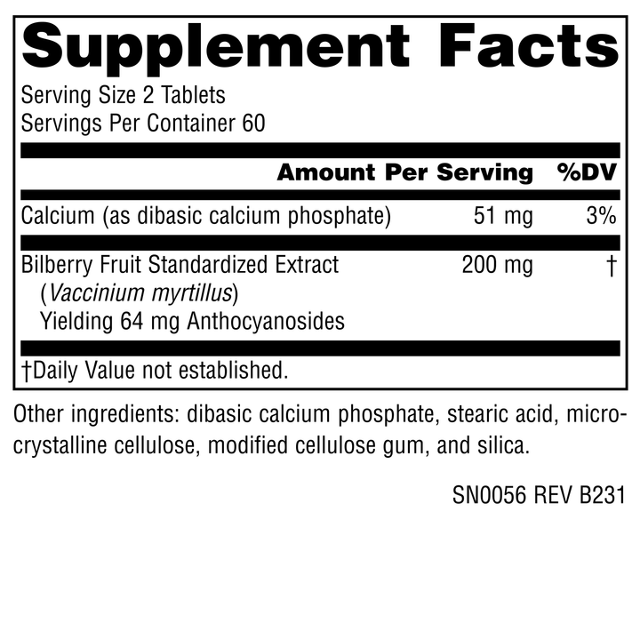 Nutrition facts image