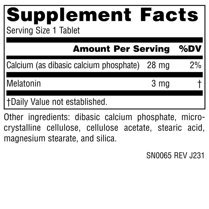 Nutrition facts image