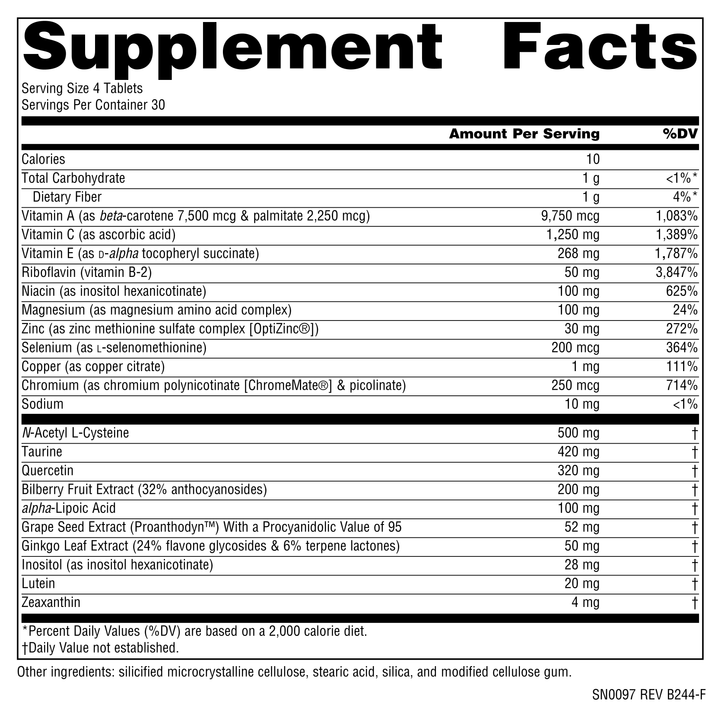 Nutrition facts image