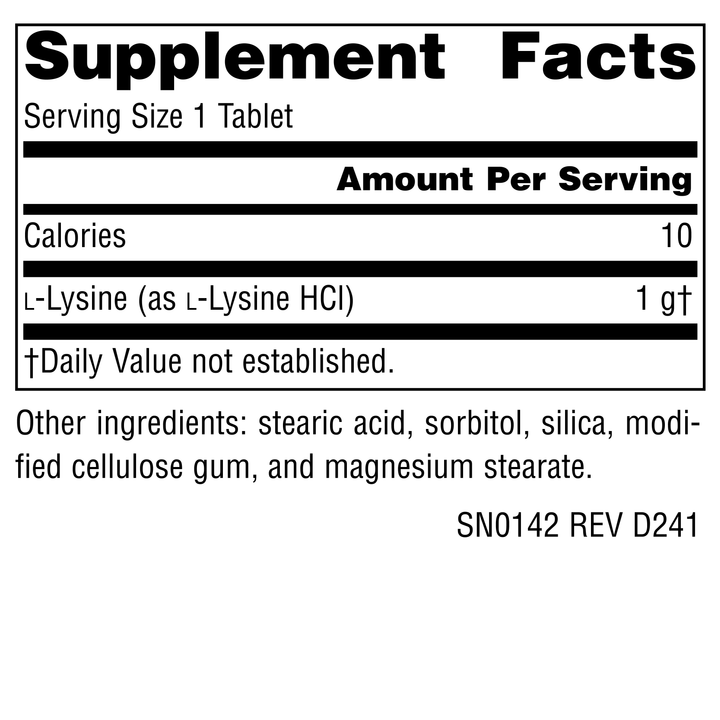 Nutrition facts image