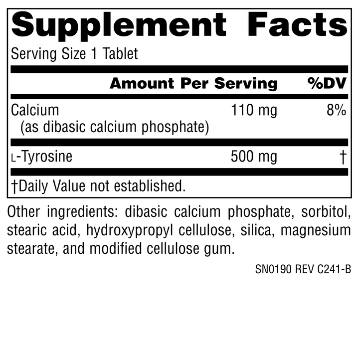 Nutrition facts image