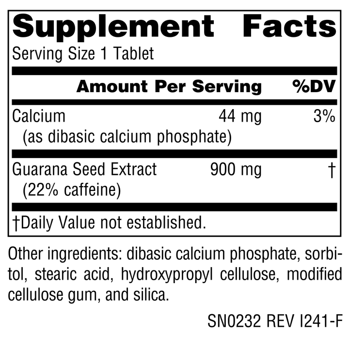 Nutrition facts image