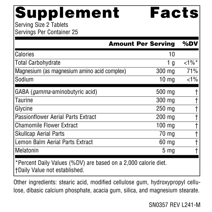 Nutrition facts image