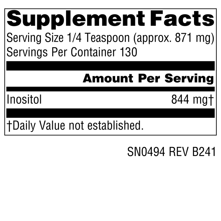 Nutrition facts image
