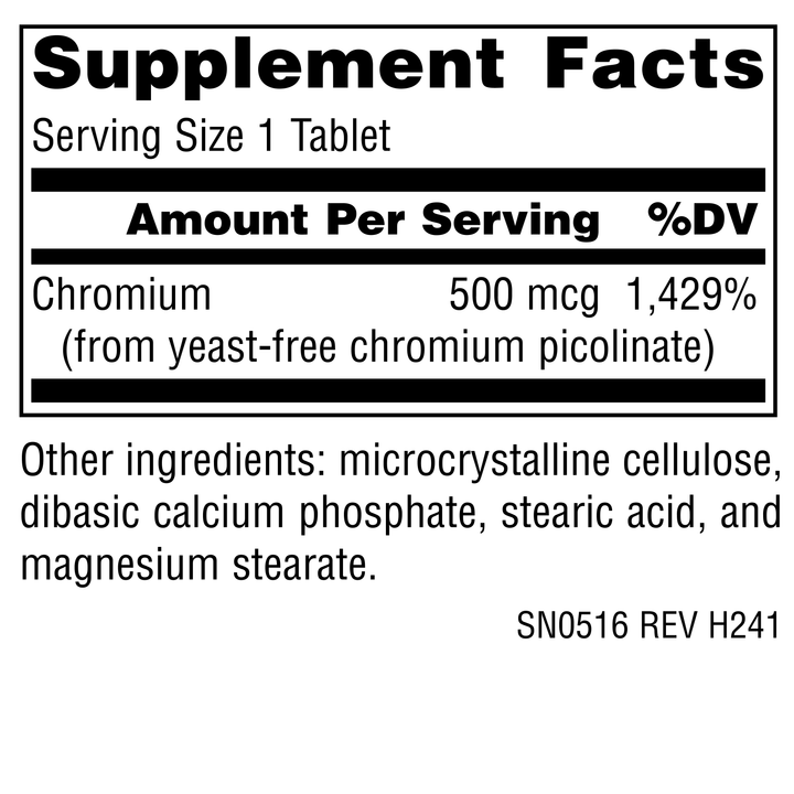 Nutrition facts image