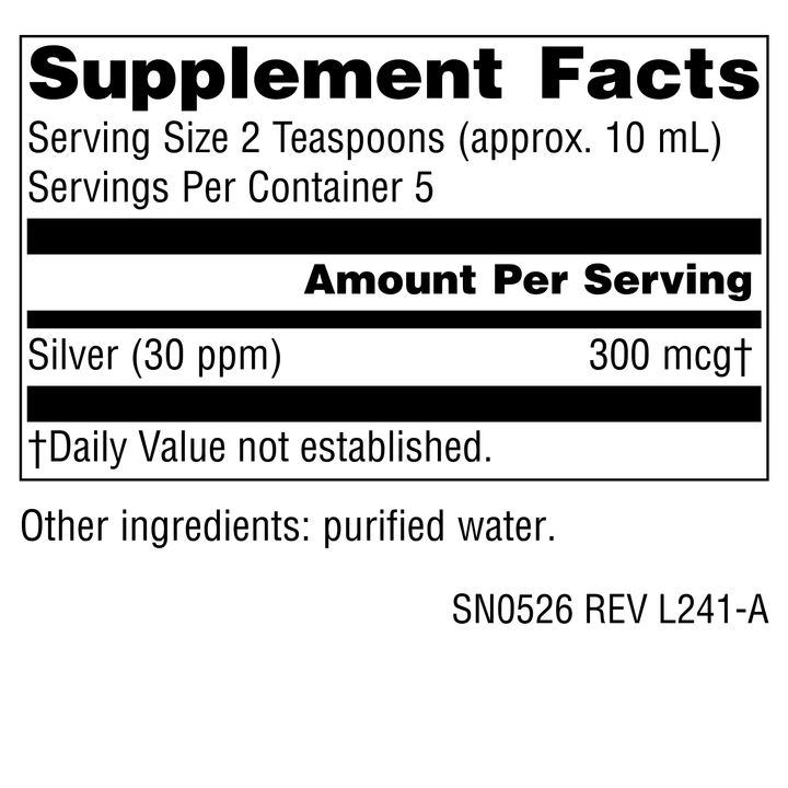 Nutrition facts image