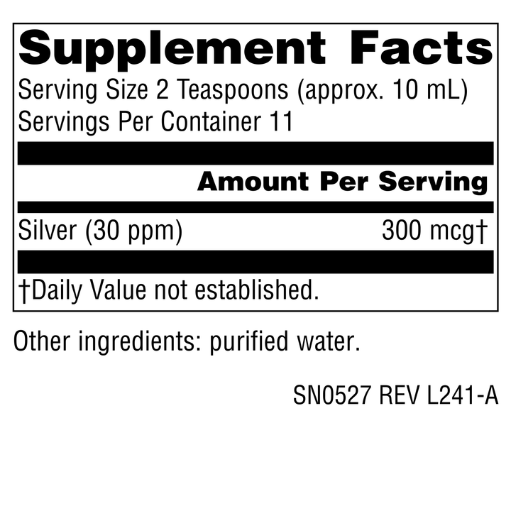 Nutrition facts image