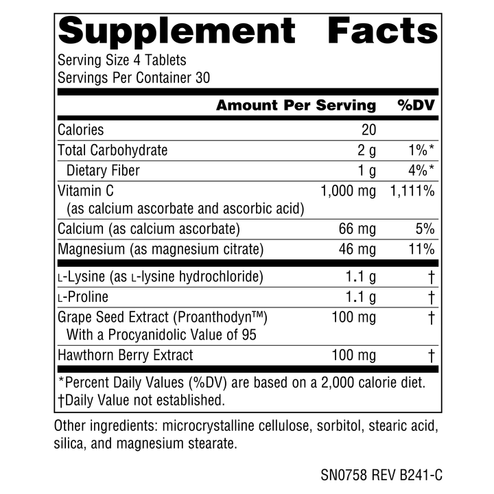 Nutrition facts image