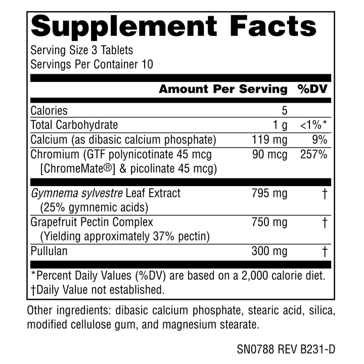 Nutrition facts image