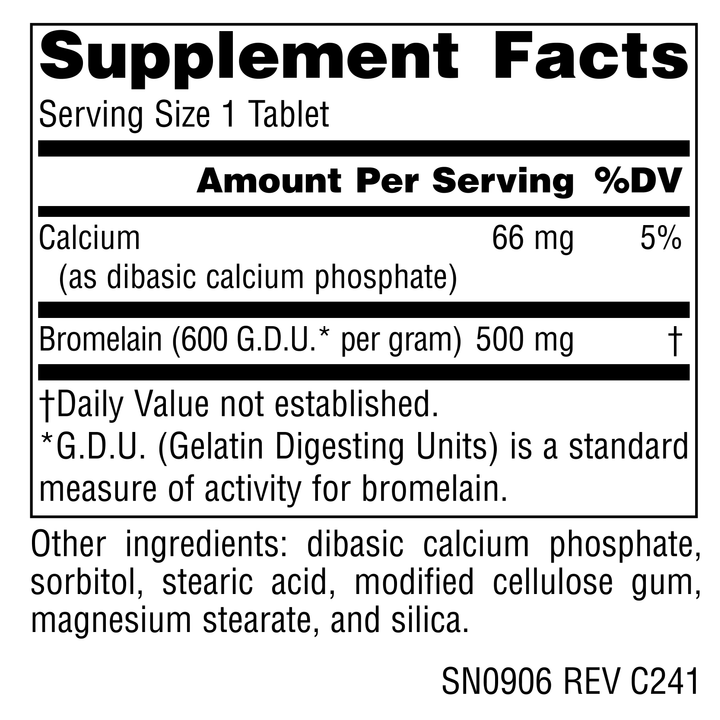 Nutrition facts image