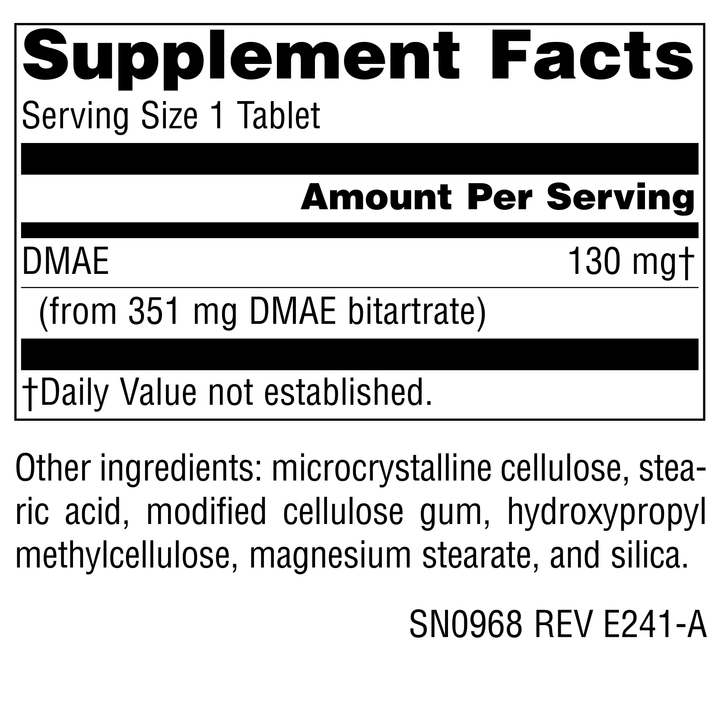 Nutrition facts image
