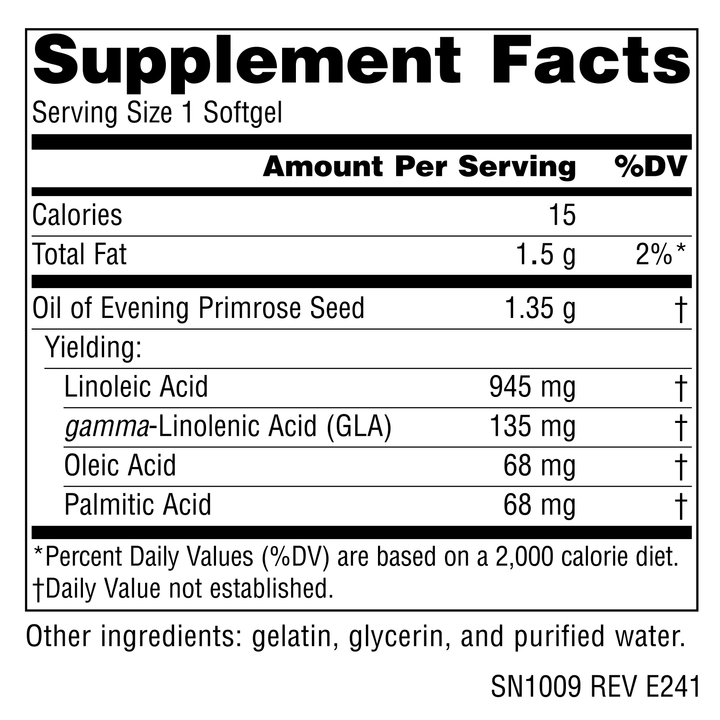 Nutrition facts image