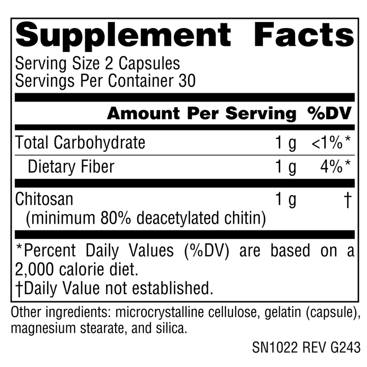 Nutrition facts image