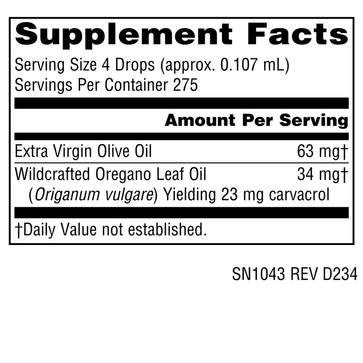 Nutrition facts image