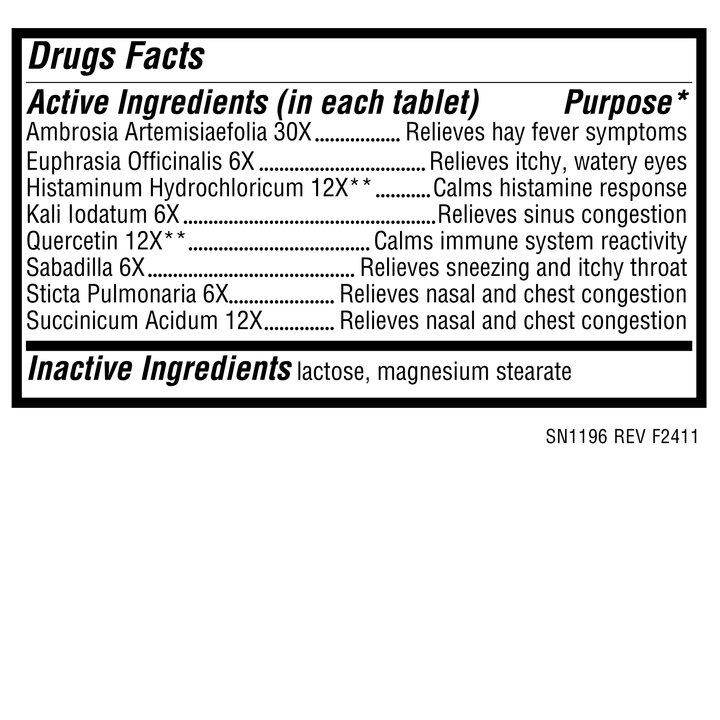Nutrition facts image