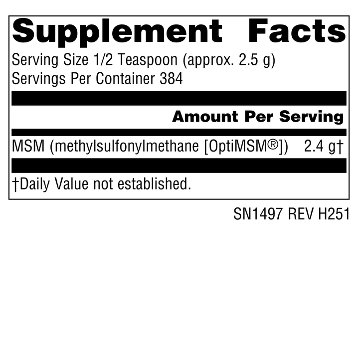 Nutrition facts image