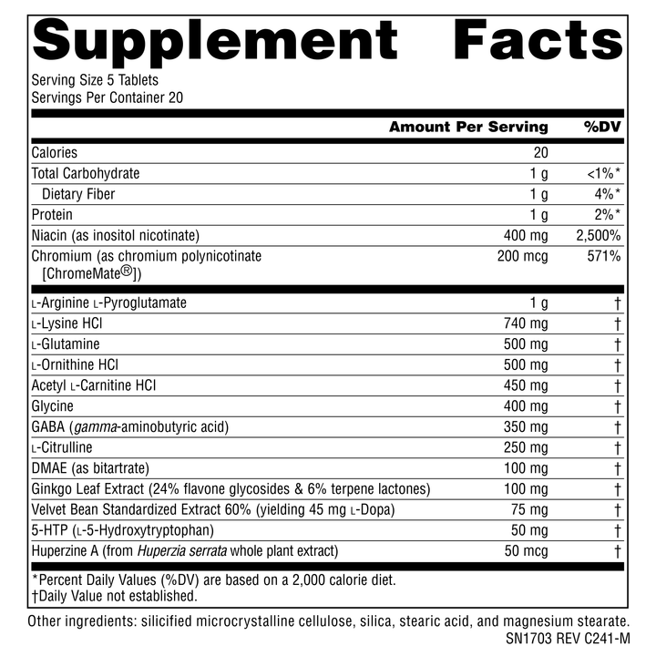 Nutrition facts image