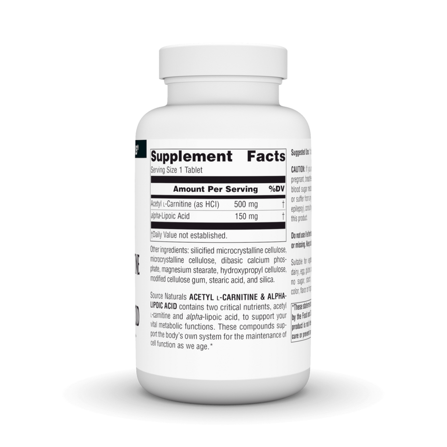 Acetyl L-Carnitine & Alpha-Lipoic Acid