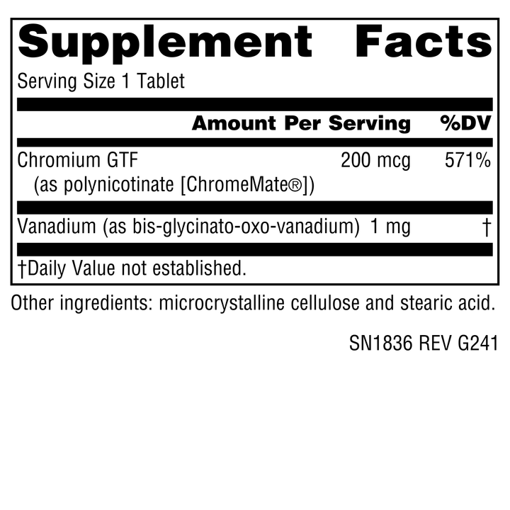 Nutrition facts image