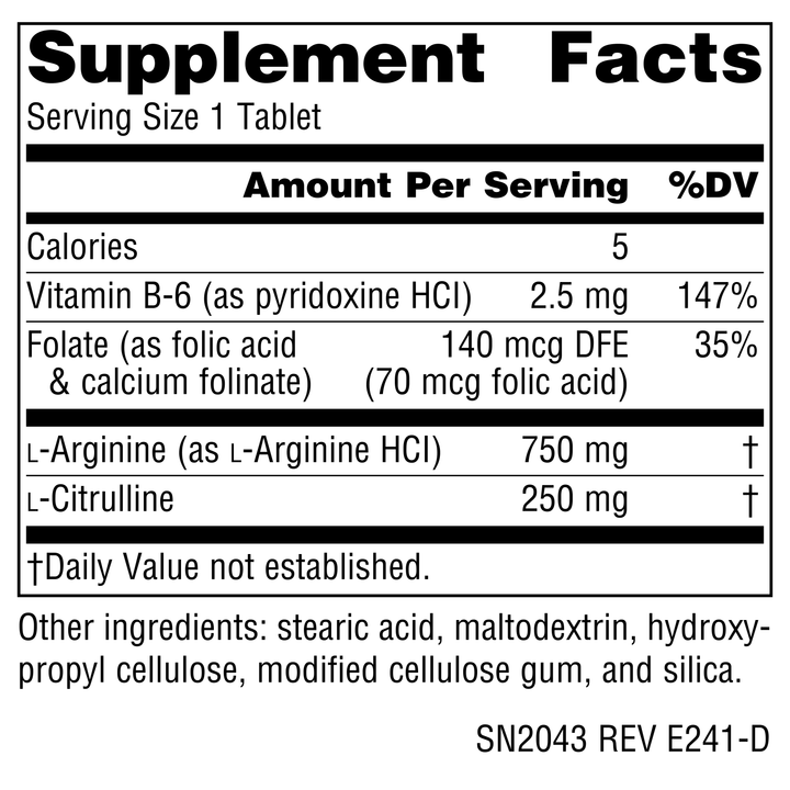Nutrition facts image