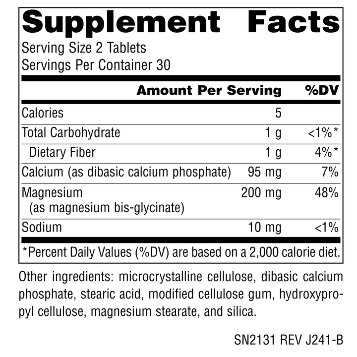 Nutrition facts image
