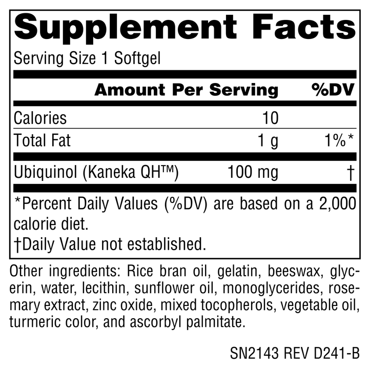 Nutrition facts image