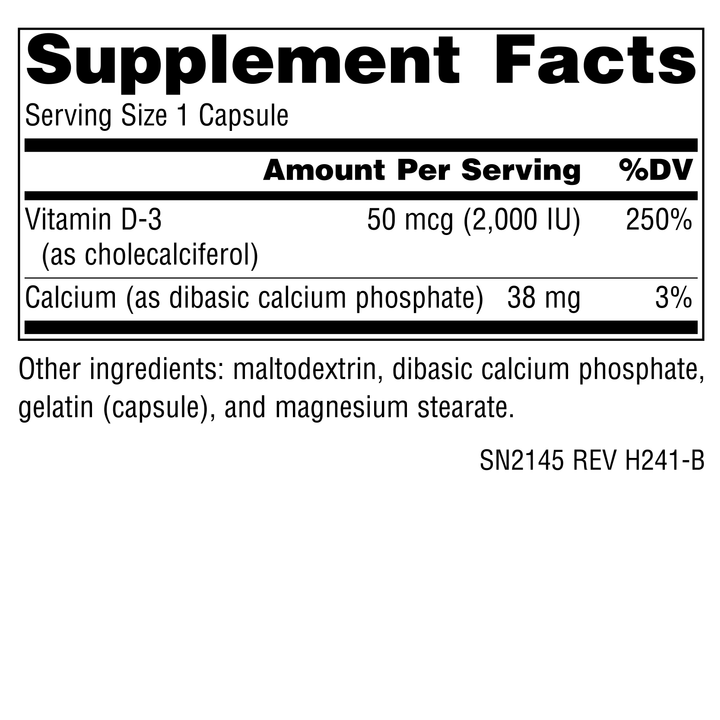 Nutrition facts image