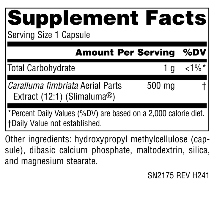 Nutrition facts image