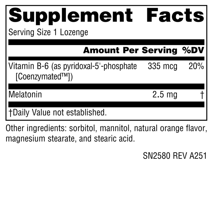 Nutrition facts image