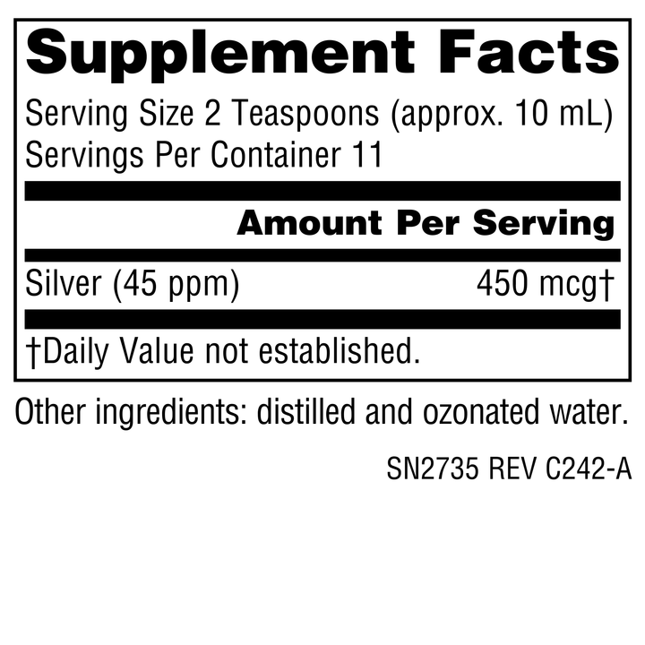 Nutrition facts image