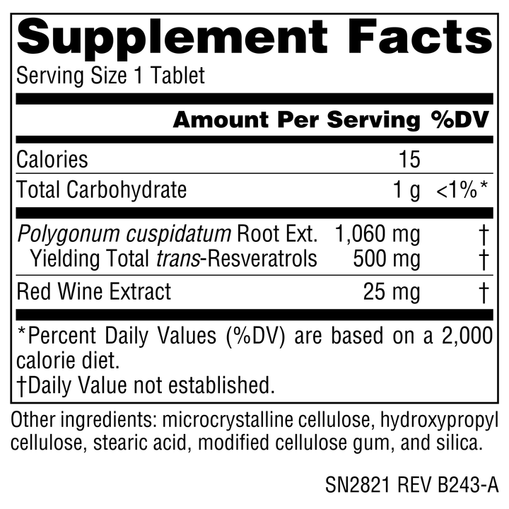 Nutrition facts image
