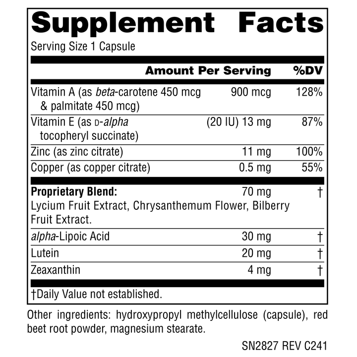 Nutrition facts image
