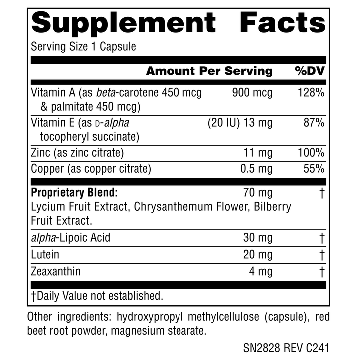 Nutrition facts image