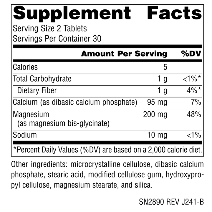 Nutrition facts image