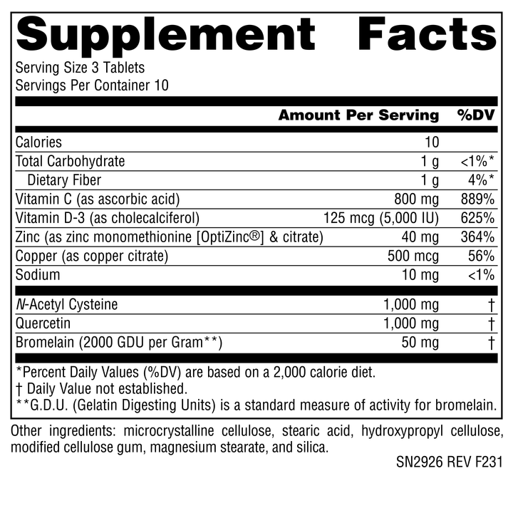 Nutrition facts image