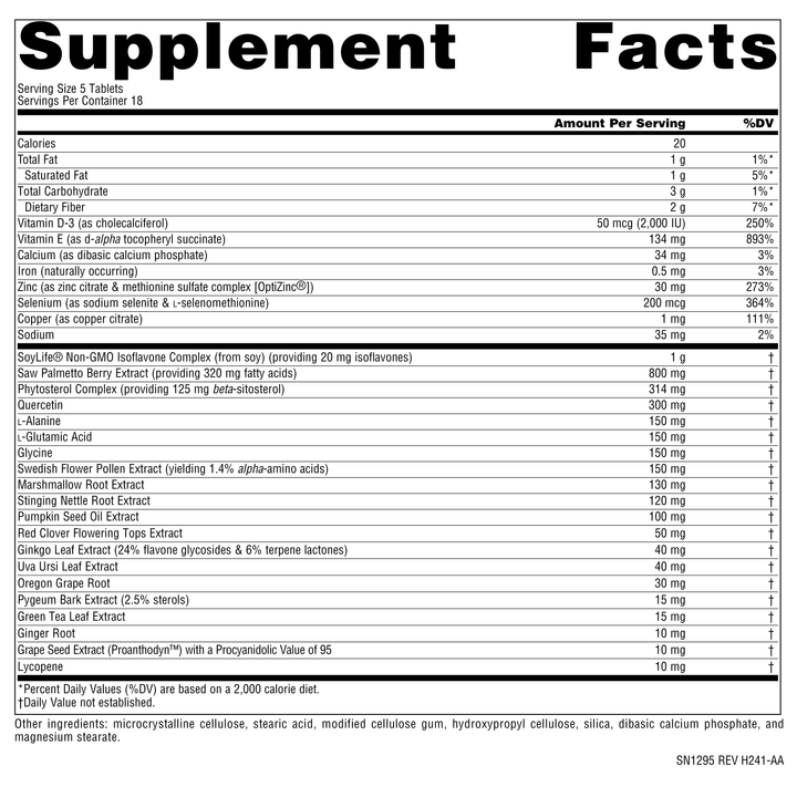 Nutrition facts image